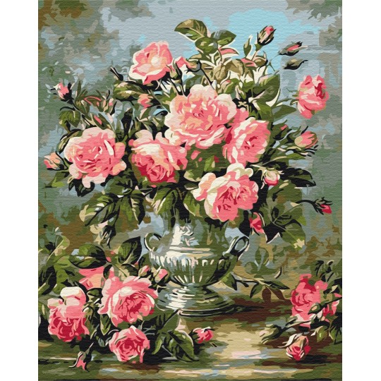 Картина за номерами Букет піоновидних троянд BS51968