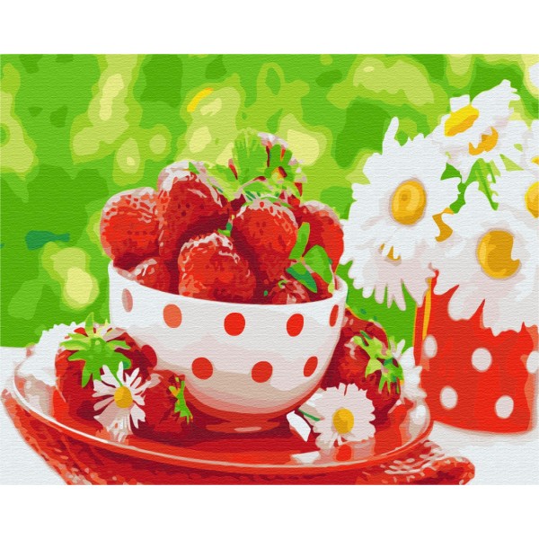 Картина за номерами Полуничний перекус BS31952