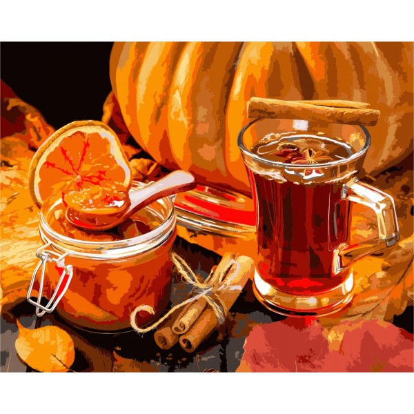 Картина за номерами Осінній чай BS52636
