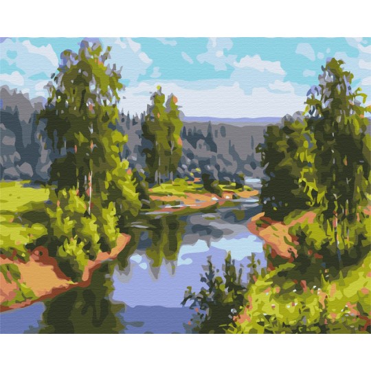 Картина за номерами Шлях від джерела BS52685
