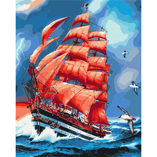 Преміум картина за номерами Пурпурові вітрила PBS8794