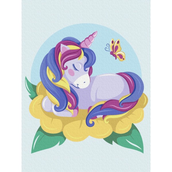 Картина за номерами Квітучий єдиноріг KBS0104