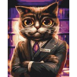 Картина за номерами Котик адвокат ©Маріанна Пащук BS53665