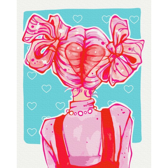 Картина за номерами Рожевий образ @ nila_art_art BS53900