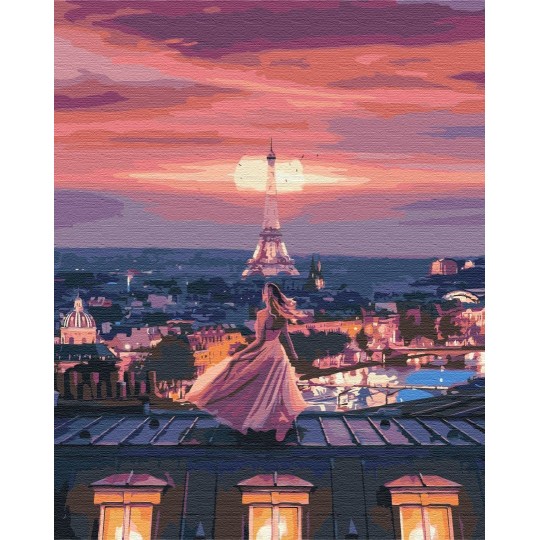 Преміум картина за номерами Фантастичний вечір в Парижі PBS51902