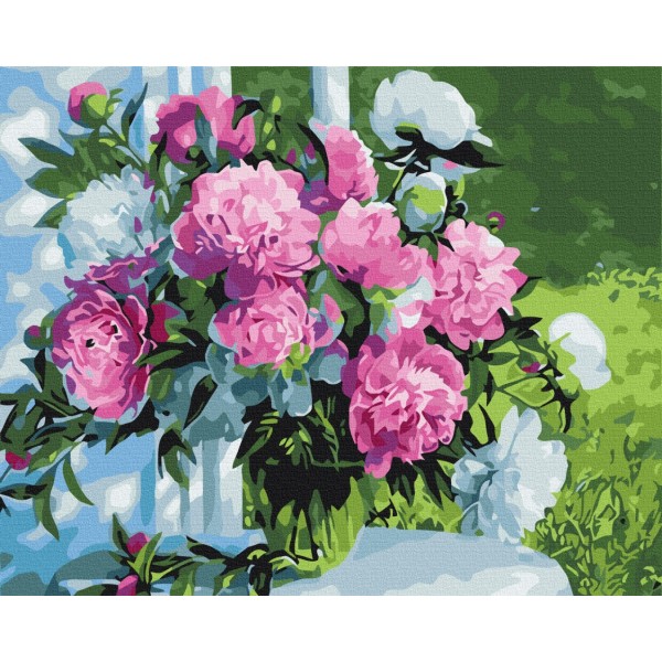 Букет піонів в саду Букет піонів в саду