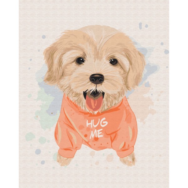 Картина за номерами Песик дружок BS51351 Картина за номерами Песик дружок BS51351