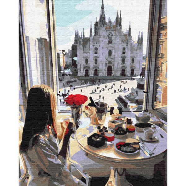 Картина за номерами Сніданок в Мілані BS33249