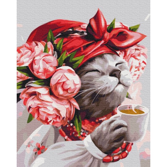Картина по номерам Кошка хозяйка ©marysha_art