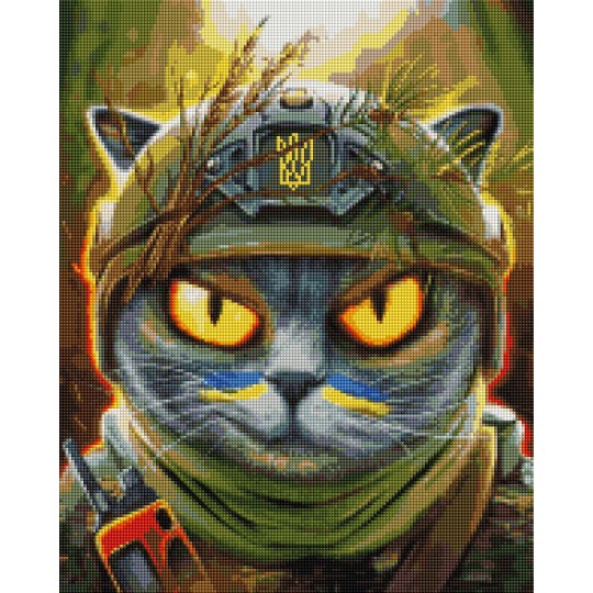 Алмазна мозаїка Котик розвідник ©Маріанна Пащук DBS1058