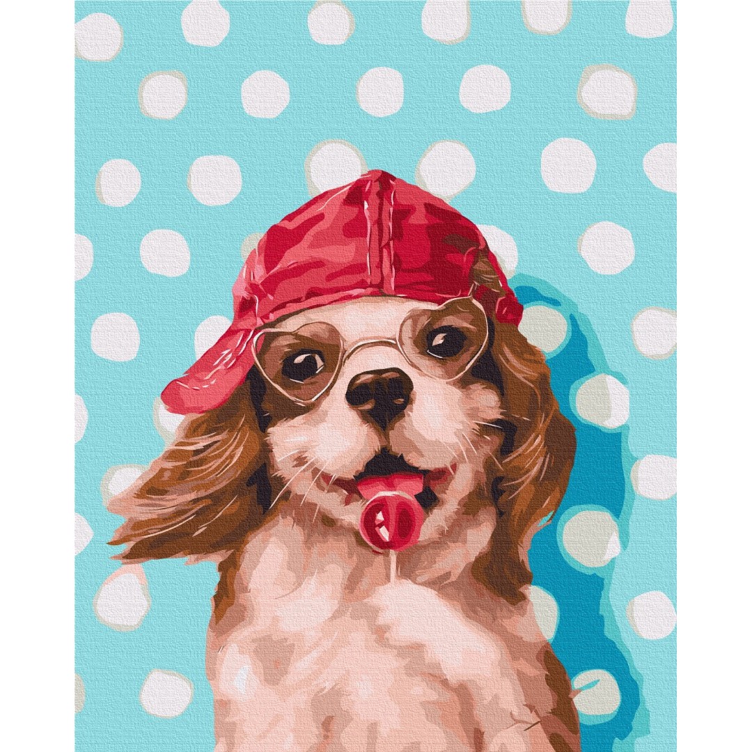 Картина за номерами Песик з льодяником ©Lucia Heffernan BS53618