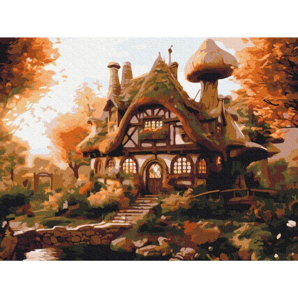 Картина за номерами Осінній будиночок RBS53793