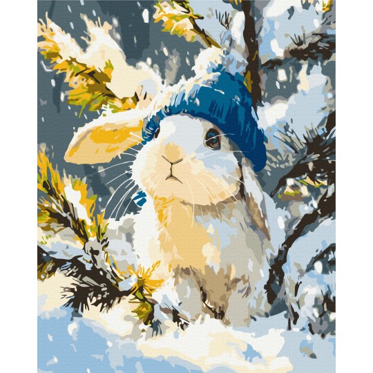 Білий сніжок з хвостиком