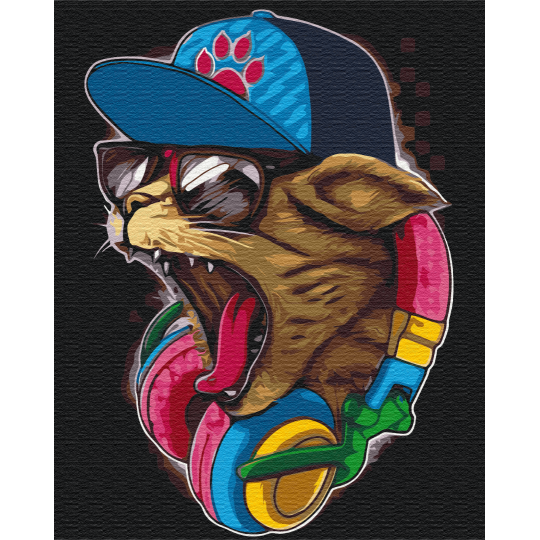 Картина по номерам Кошачий трек BS34843