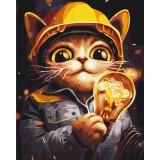 Картина за номерами Котик Енергетик ©Маріанна Пащук BS53441