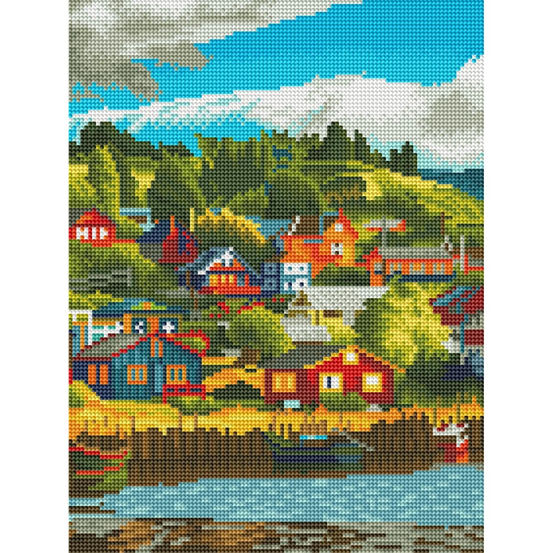 Селище біля озера
