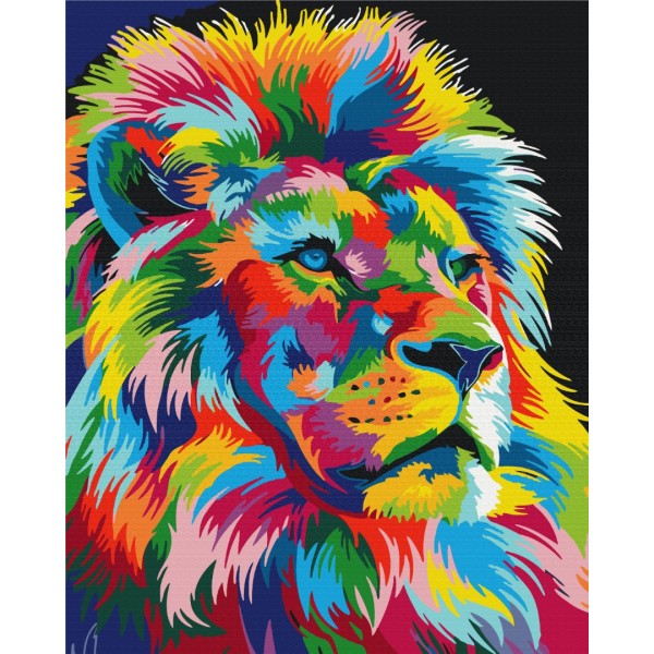 Картина за номерами Веселковий король звірів BS9053