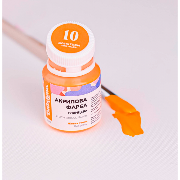 Акрилова фарба глянцева Жовта темна ACPT10