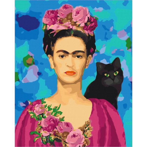 Картина за номерами Фріда з кішкою BS41093