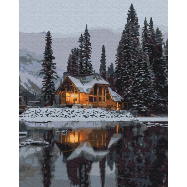 Картина по номерам Заснеженная ночь