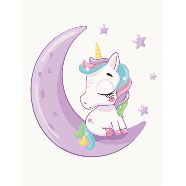 Картина по номерам Единорог на луне KBS7119