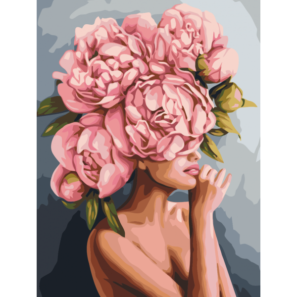 Картина по номерам Прикосновение пионов RBS51481