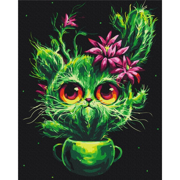 Картина за номерами Кошенятко кактусятко © Маріанна Пащук BS53868