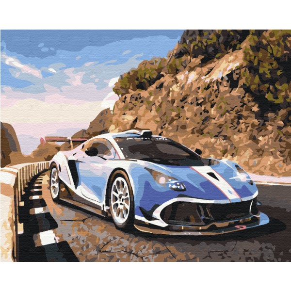 Картина по номерам Спорткар в горах BS36390