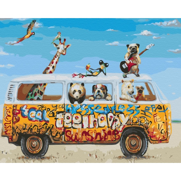 Картина по номерам Звериные гастроли BS26177