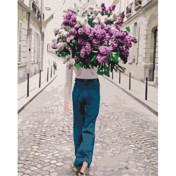 Картина по номерам Сиреневая прогулка BS39505
