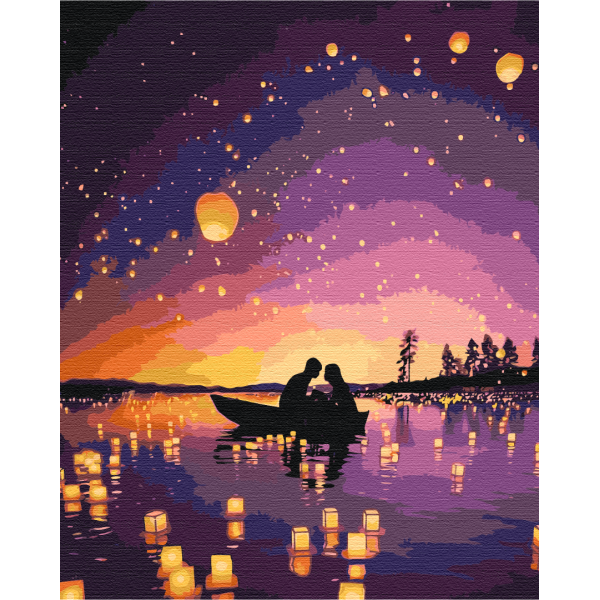 Картина за номерами Побачення в світлі небесних ліхтариків BS51809