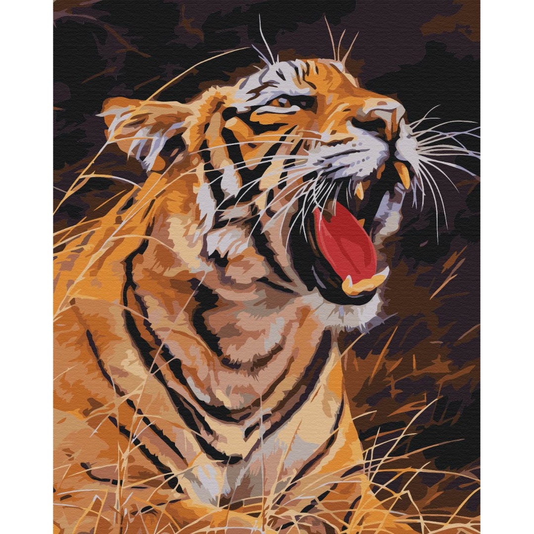 Картина по номерам Рев тигра BS52414