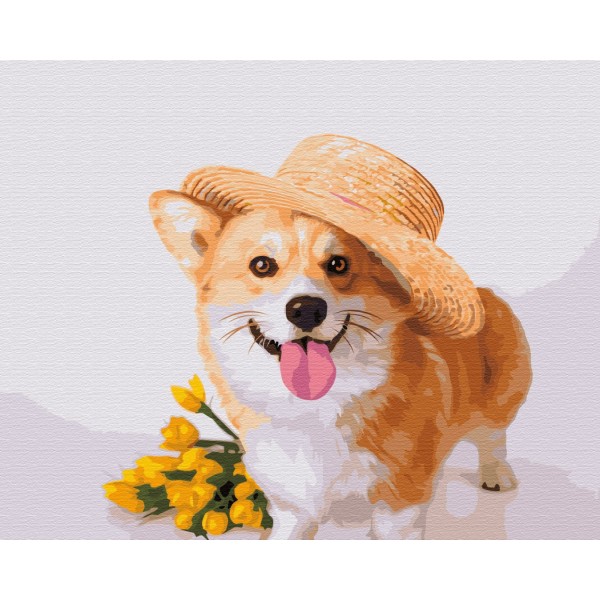 Картина за номерами Собачка джентльмен BS52650