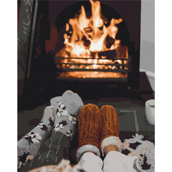 Картина по номерам Уют у камина BS52537