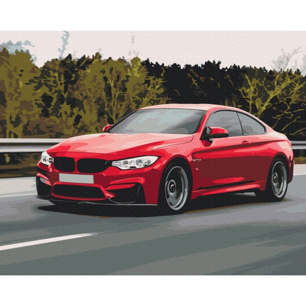 Картина по номерам Спортивная машина BS52619