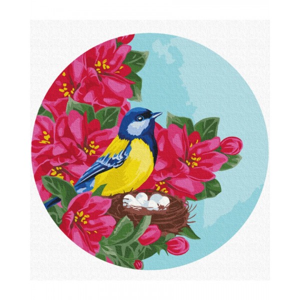 Синиця в квітах Синиця в квітах