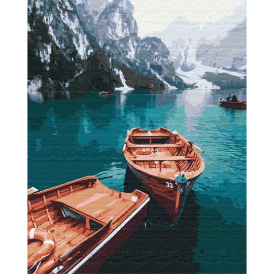 Преміум картина за номерами Човни на альпійському озері PBS51602