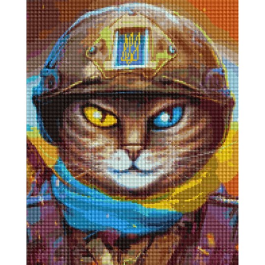 Алмазна мозаїка Котик Захисник ©Маріанна Пащук DBS1034
