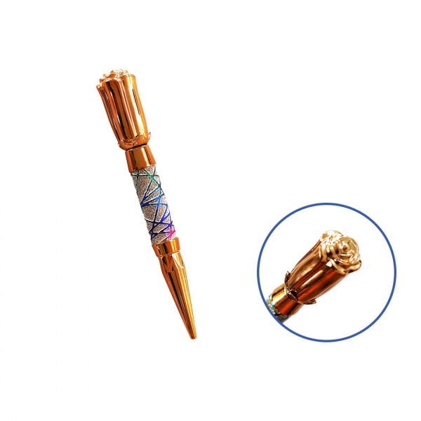 Стилус з додатковим місцем для насадок Кольорове плетіння - STYL071