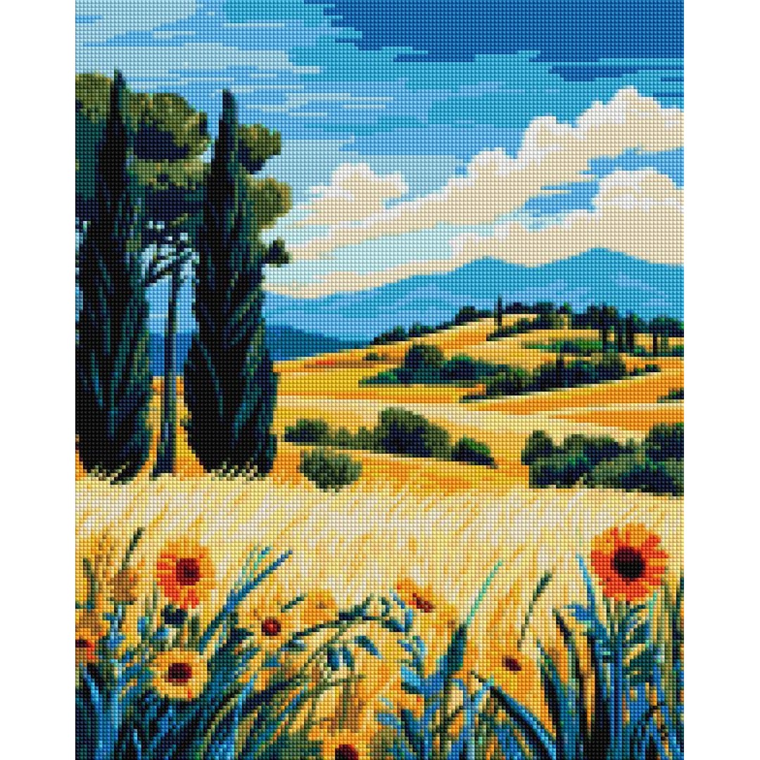 Краєвод з соняхом та кипарисами