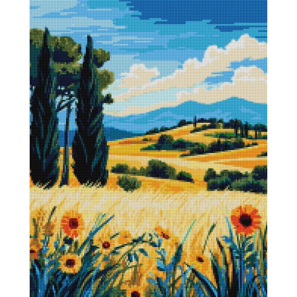 Краєвод з соняхом та кипарисами