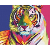 Картина за номерами Тигр в стилі поп арт BS9203
