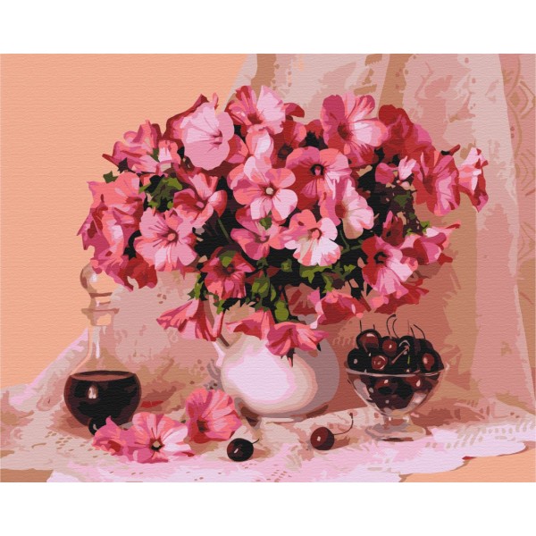 Картина по номерам Цветение и вишни BS2934