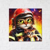 Картина на полотні Котик ДСНС © marysha_art