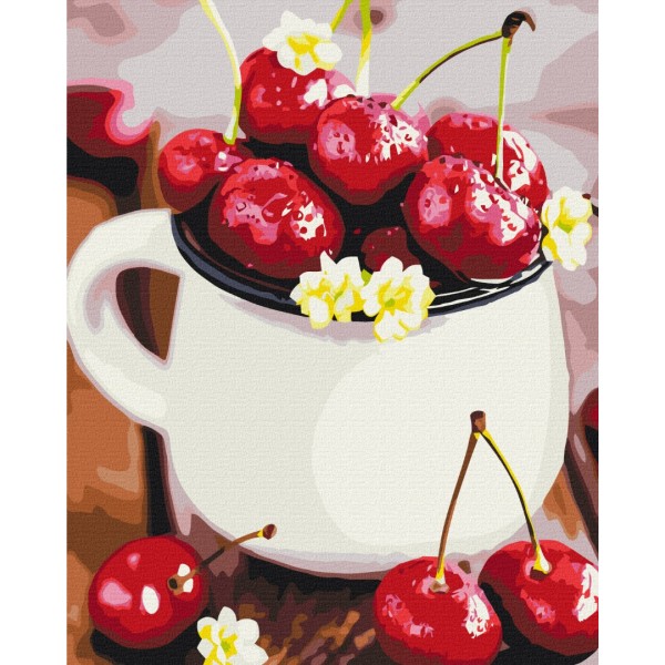 Картина за номерами Стиглі черешні BS53397