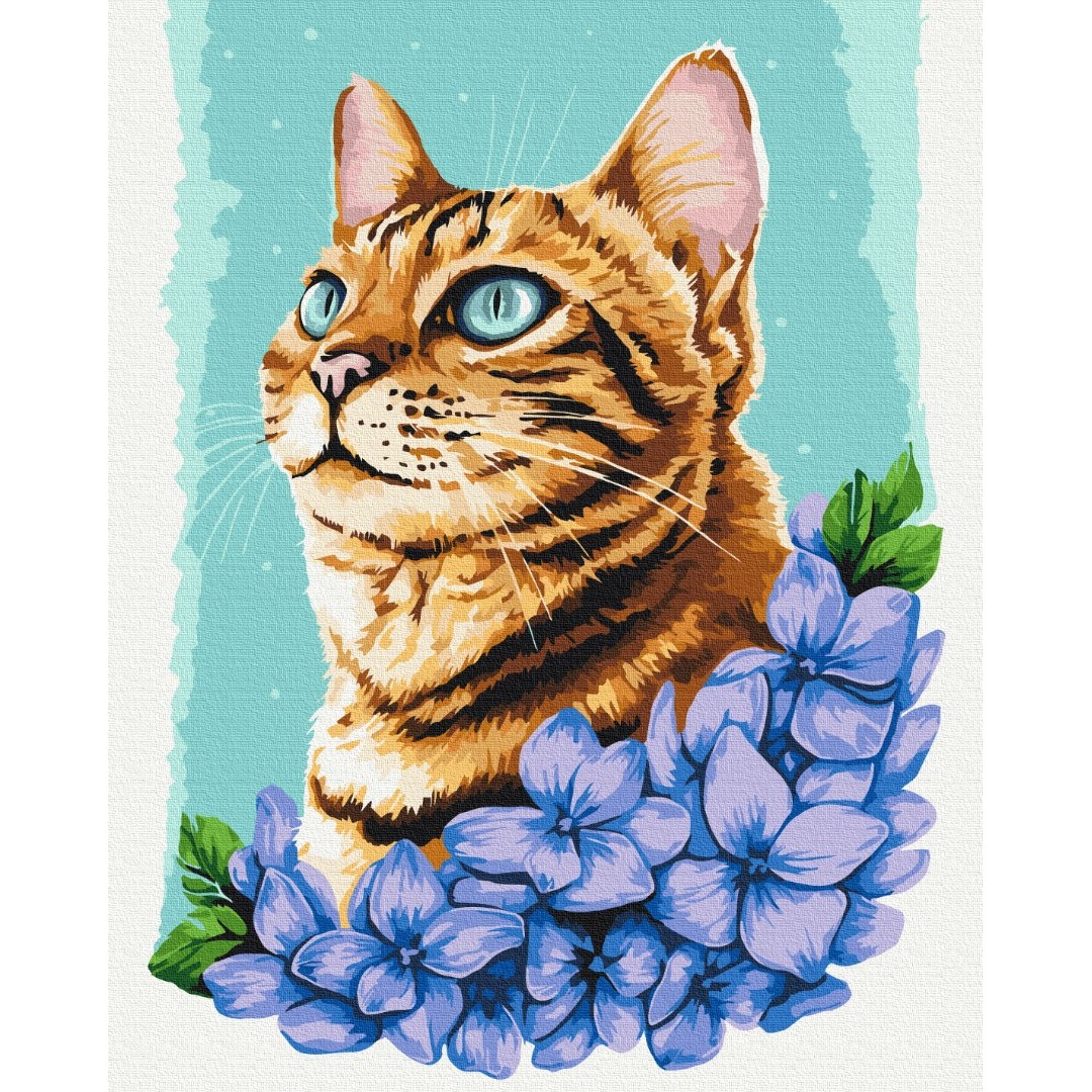 Картина за номерами Лазурний котик © Anna Kuly BS53584