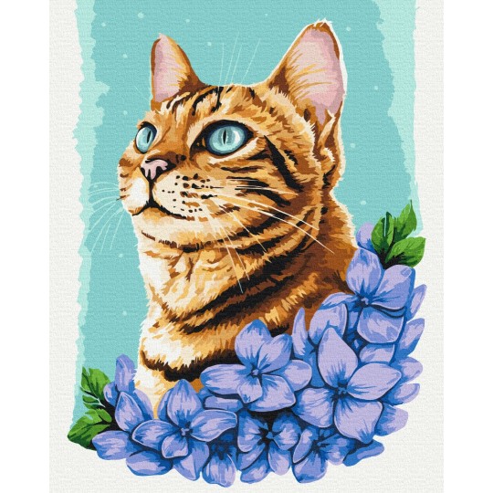 Картина за номерами Лазурний котик © Anna Kuly BS53584