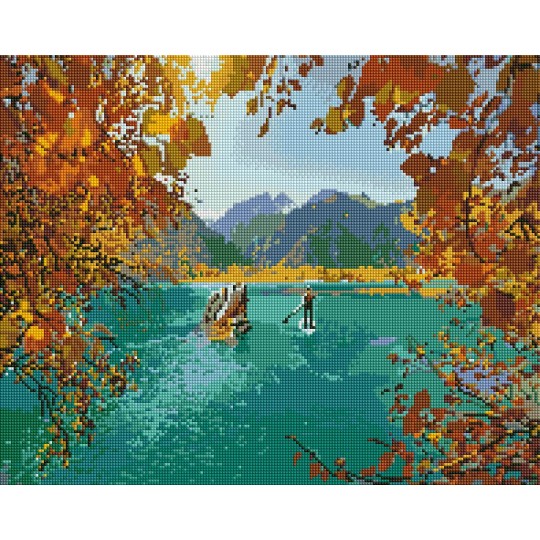 Алмазна мозаїка Прогулянка гірським озером DBS1017