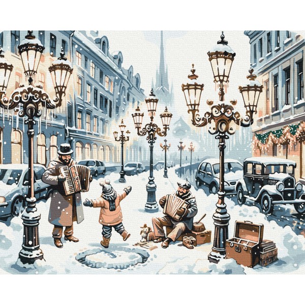 Картина за номерами Одного разу на засніженій вулиці BS53841