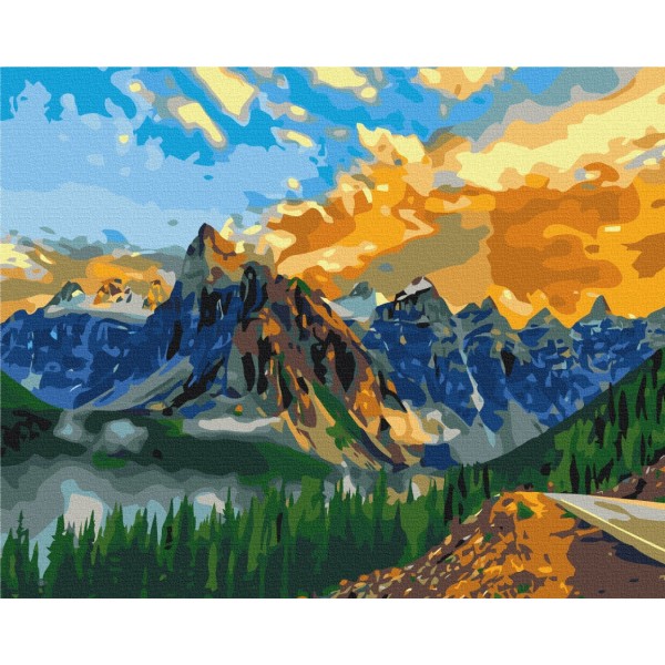 Преміум картина за номерами Гірський пейзаж PBS27152